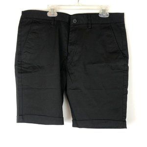 Hontoute, Men’s Size 34 Skinny Fit Black Shorts